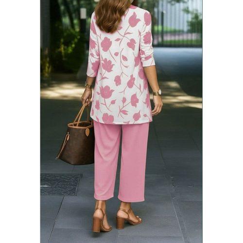 Kadın Uzun Kollu önü Açık Modal Ceket Kolsuz Viskon Iki Iplik Bluz Ve Pantolon üçlü Takım