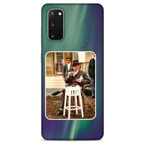 Samsung Galaxy S20 Kılıf Atatürk (21) Koruyucu Kapak Yeşil Gökyüzü
