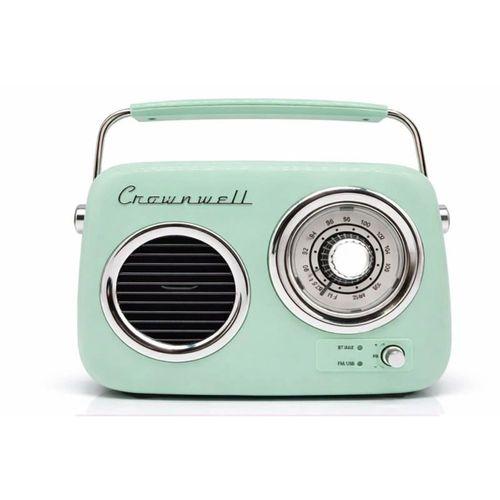 Retro Tasarımlı Bluetooth Fm Radyo Mint Yeşil