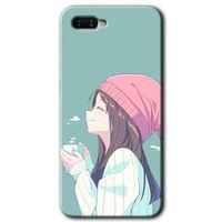 OPPO Oppo Rx 17 Neo Kılıf HD Desen Baskılı Arka Kapak + Temperli Cam - Happy Girl