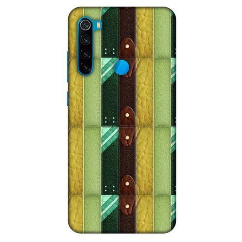 Xiaomi Redmi Note 8 Kılıf Patchwork (15) Antişok Kılıf Yeşil Kahve