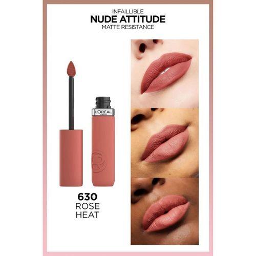 L'Oreal Paris Infaillible Matte Resistance Likit Mat Ruj - 630 Rose Heat