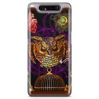 Samsung Galaxy A80 Kılıf Gotik Baykuş Arka Kapak Koruma Desenli Full Koruyucu