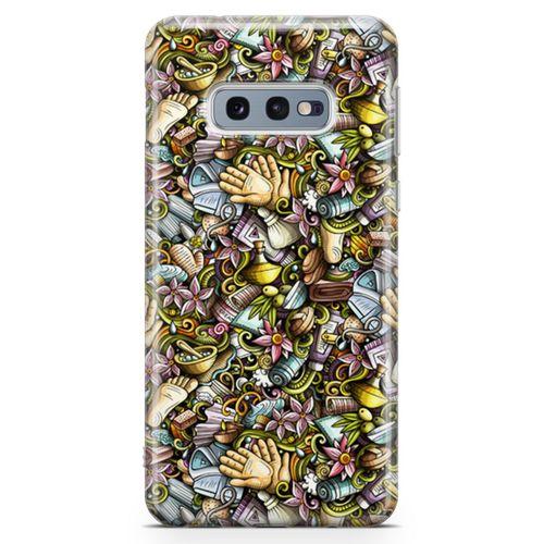 Samsung Galaxy S10e Kılıf Kozmetik Kişisel Bakım Doodle Arka Kapak Koruma Desenli Full Koruyucu