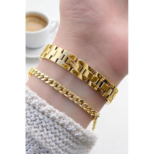 DKNY Çelik Kasa Ve Kordon 5 Atm Suya Dayanıklı 2 Yıl Garantili Kadın Kol Saati+Bileklik DKNY.1L005