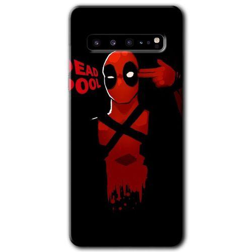 MRCİLETİSİM MRCİLETİSİM Samsung Galaxy S10 Plus Kılıf HD Desen Baskılı Arka Kapak + Temperli Cam - DeadPool 4