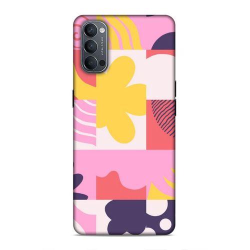 Oppo Reno 4 Uyumlu Kılıf Insomnia (22) Tam Koruma Kılıfı Pembe Sarı