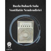 Usb Bağlantılı 3'ü 1 Arada Nemlendirici Mini Klima Fan | 7 Renk Işıklı