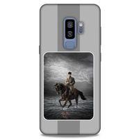 Samsung Galaxy S9 Plus Kılıf Atatürk (39) Liquid Crystal Kılıf Gri Şerit