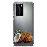 Huawei P40 Pro Kılıf Hindistan Cevizi Arka Kapak Koruma Desenli Full Koruyucu