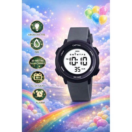 Captiva Digital 3 Atm Suya Dayanıklı Işık+Alarm+Kronometre+Takvimli Çoçuk Kol Saati CP.YN001M2