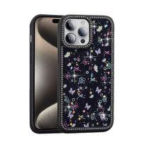 Apple iPhone 14 Pro Max Kılıf Taşlı ve Simli Tasarım Zore Azra Kapak