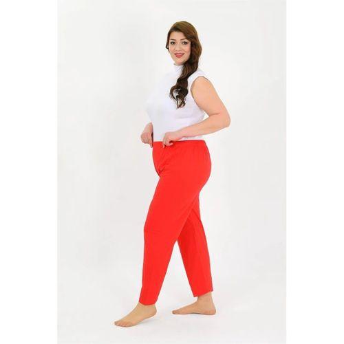 Kadın Pamuklu Büyük Beden Alt Pijama Kırmızı