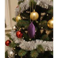 Mor Uzun Spiral Desenli Dekoratif Yilbasi Susu