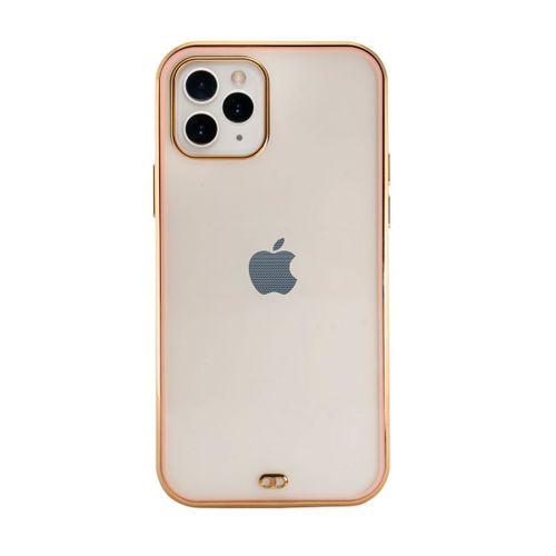 iPhone 11 Pro Premium Electrolize Silikonlu Pembe Telefon Kılıfı