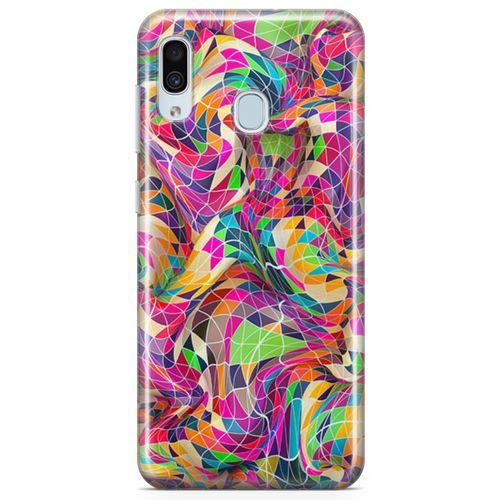 Samsung Galaxy A40 Kılıf Renkli Prizmalar 3d Arka Kapak Koruma Desenli Full Koruyucu
