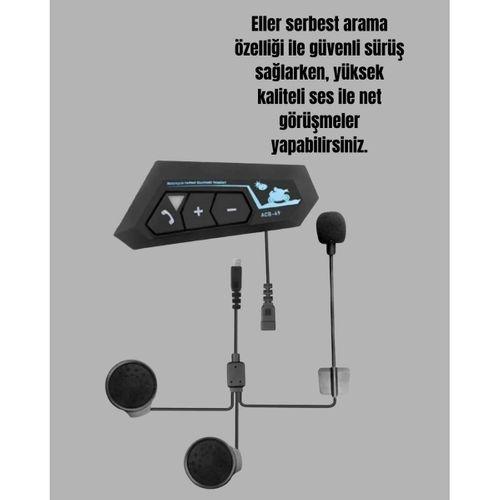 Bt22 Motosiklet Kask İçi Bluetooth Kulaklık İnterkom Destekli