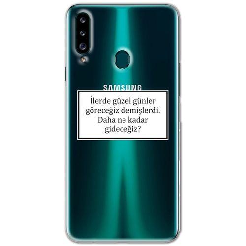 Galaxy A20s Kılıf HD Yazı Baskılı Silikon Arka Kapak - Yazı 7