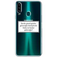 Galaxy A20s Kılıf HD Yazı Baskılı Silikon Arka Kapak - Yazı 7