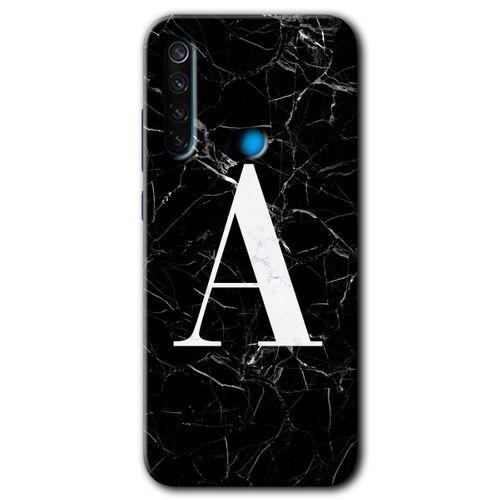 Redmi Note 8T Kılıf HD Desen Baskılı Arka Kapak - Siyah Mermer Desenli C Harfi + Kırılmaz Cam