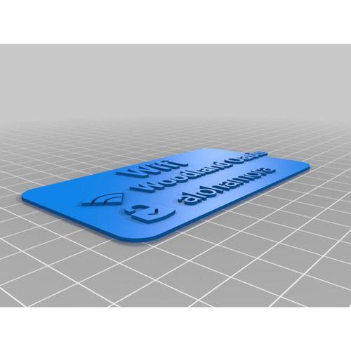 Wifi Bilgisi 3D Baskı (Bu ürün Sadece Plastik parçadır - Almadan Önce Soru Sorabilirsiniz)