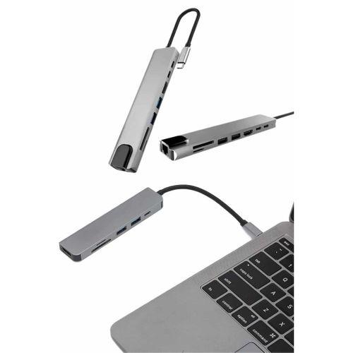 Çevirici Dönüştürücü Adaptör Macbook 3 In 1 Type-c To Hdmı Usb 3 0