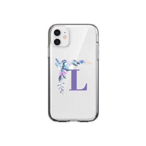 Mavi Kuş L Harfli iPhone 11 Şeffaf Kılıf