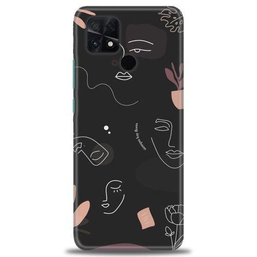 Xiaomi Poco C40 Kılıf HD Baskılı Kılıf - Siyah Silüet + Tam Ekran Koruyucu