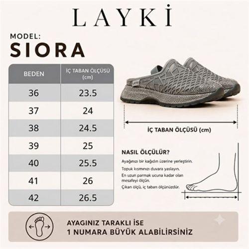Siora Gri Renkli Taşlı Desenli Ortopedik Taban Yazlık Lüx Sandalet