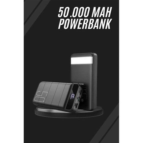 Taşınabilir Powerbank 50 000 Mah 4 Girişli Hızlı Şarj Led Göstergeli Fenerli Şarj