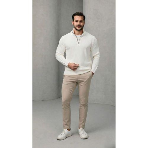 Erkek Balıkçı Zip Yaka Uzun Kollu Triko