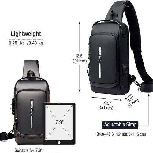 Newish Polo Bodybag Sling Sırt ve Göğüs Çantası Siyah