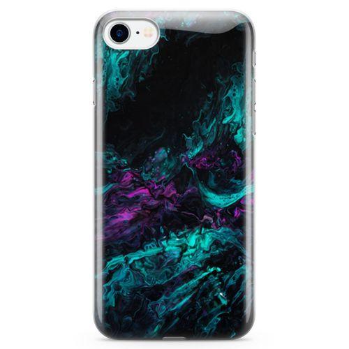 Apple iPhone 7 Kılıf Dağılmış Mürekkep Arka Kapak Koruma Desenli Full Koruyucu