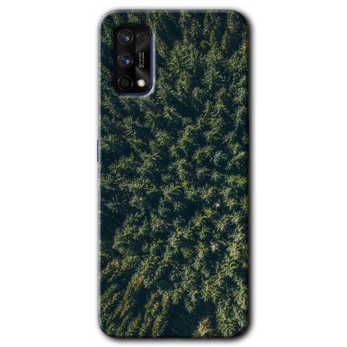 Realme 7 Pro Kılıf HD Desen Baskılı Arka Kapak + Temperli Cam - Çam Ağacı Ormanı