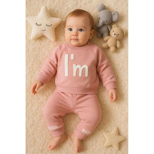 I'm Cool Desenli Pamuklu 2'li Kız Bebek Takımı
