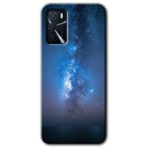 Oppo A16 Kılıf HD Desen Baskılı Arka Kapak + Temperli Cam - Samanyolu