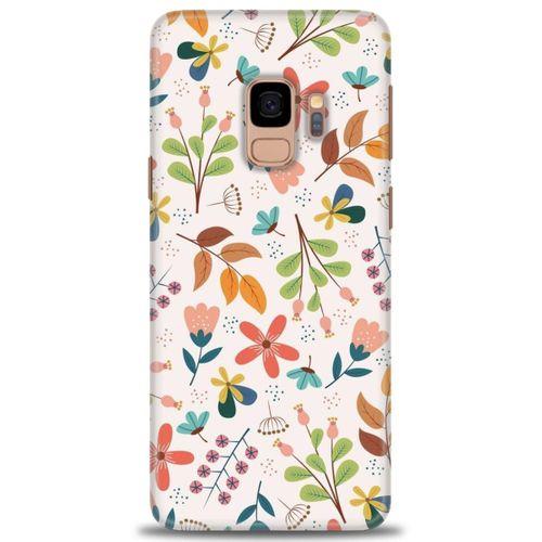 Samsung Galaxy S9 Kılıf HD Baskılı Kılıf - Renkli Dallar + Tam Ekran Koruyucu