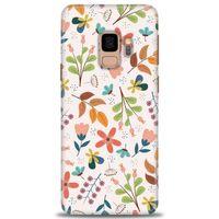 Samsung Galaxy S9 Kılıf HD Baskılı Kılıf - Renkli Dallar + Tam Ekran Koruyucu