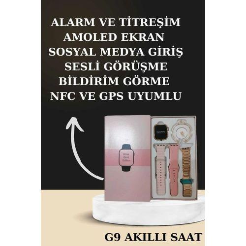 Nabız Ölçer Hediye Bileklikli Akıllı Saat Ve Dijital Göstergeli Bluetooth Kulaklık Çoklu Şarj Girişi