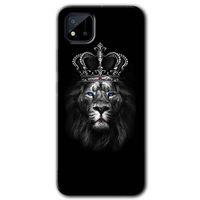 Realme C11 Kılıf Baskılı Arka Kapak - King Lion +Tam Ekran Koruyucu