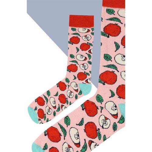 Elma Desenli Çorap Erkek Uzun Çorap Clb