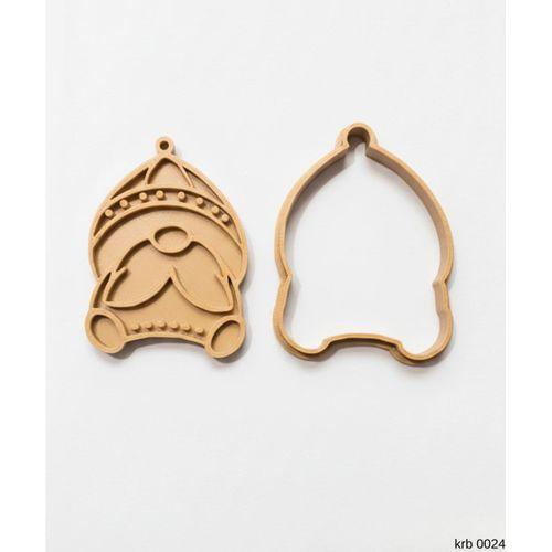 Sevimli Oturan Noel Cucesi Sekillendirici Kalip Kurabiye Hamur Kesici Seti