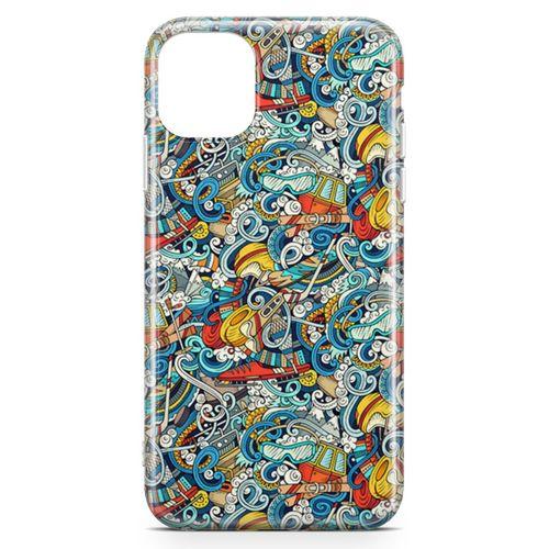 Apple iPhone 11 Kılıf Uludağ Doodle Arka Kapak Koruma Desenli Full Koruyucu