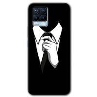 MRCİLETİSİM Realme 8 Pro Kılıf Baskılı Kapak - Smokin + 5D Tam Kaplayan Cam