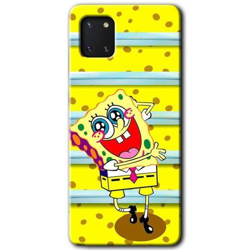 Galaxy A81 Kılıf HD Desen Baskılı Arka Kapak - Aşık Sünger Bob
