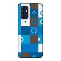 Oppo Reno 6 4G Uyumlu Kılıf Insomnia (27) Tasarımlı Kılıf Mavi Beyaz