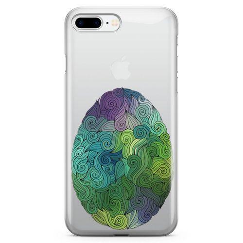 Apple iPhone 7 Plus Kılıf Tüylü Yumurta Arka Kapak Koruma Desenli Full Koruyucu