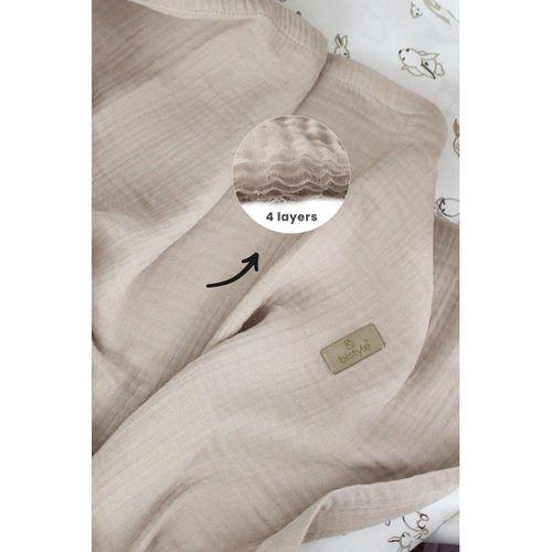 Bistyle Bistyle Müslin Battaniye 120x120 Cm 70101 Bej