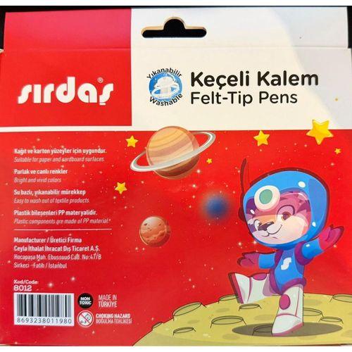 Sırdaş Keçeli Boya Kalemi 12'li 8012