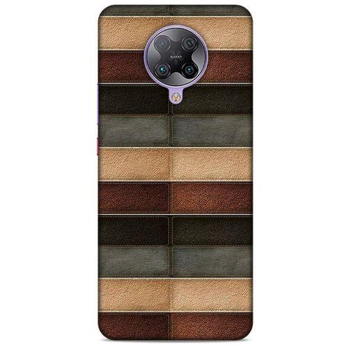 Xiaomi Poco F2 Pro Kılıf Patchwork (20) Koruyucu Kılıf Bej Siyah